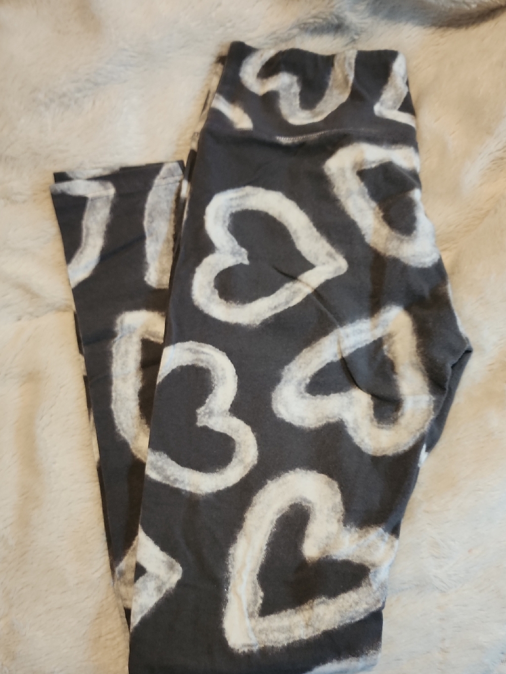Wild Fable  Heart Print Gray Leggings Size Small